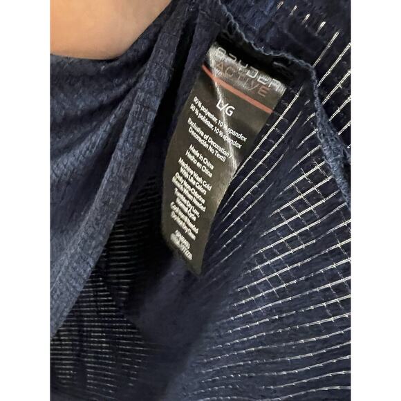 SPYDER Mens Pull over Sweater Blue 1/4 Zip Lightweight Size Large - Picture 3 of 4